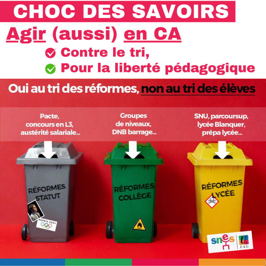 Choc des Savoirs, agir (aussi) en CA !