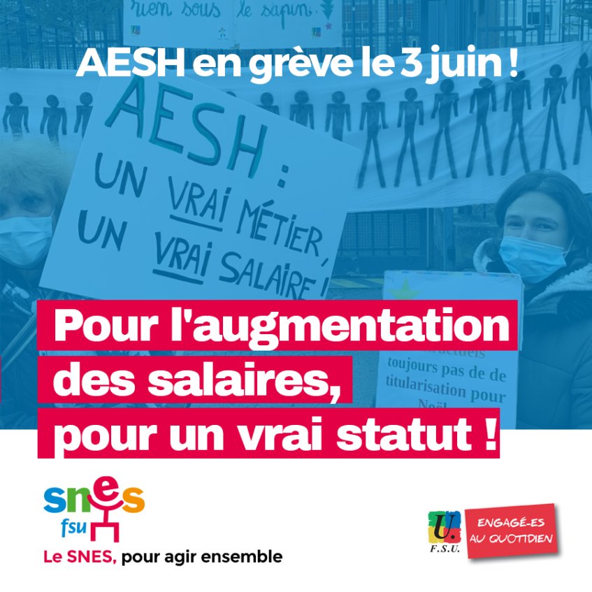 Pour l'augmentation des salaires et un vrai statut, les AESH ne (…)