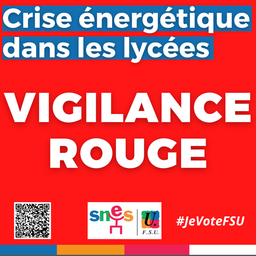 Crise énergétique dans les lycées : avis de vigilance rouge pour les CA !