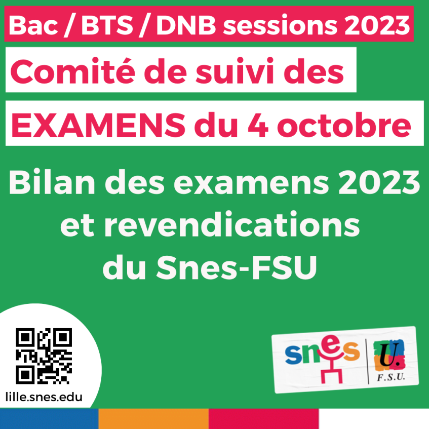 Comité de suivi des examens : bilan des sessions 2023 Bac/BTS/DNB