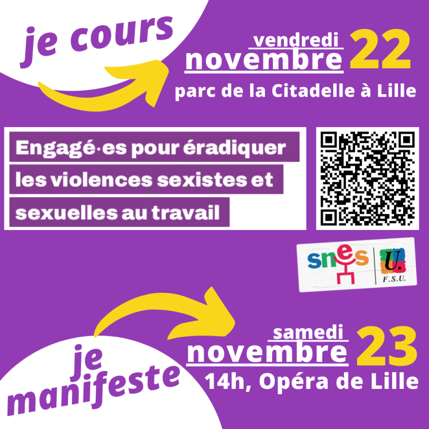 Les 22 et 23 novembre : manifester et courir pour dire non aux VSS