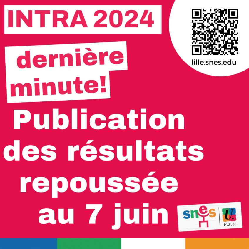 Intra 2024 : Dernière minute ! La publication des résultats est reportée au (…)