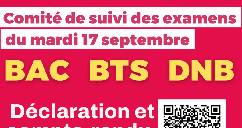 Comité de suivi des examens : bilan des sessions 2024 Bac/BTS/DNB