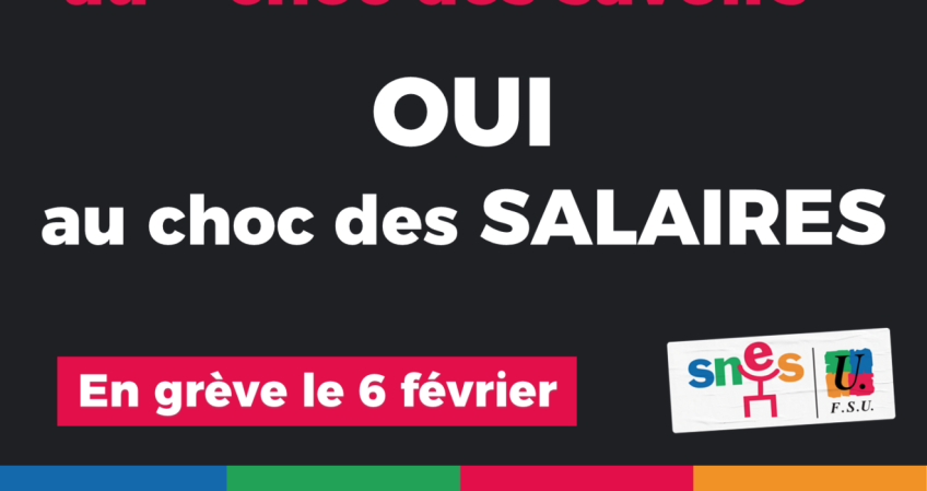 Salaires, choc des savoirs : grève le 6 février et semaine d'actions !