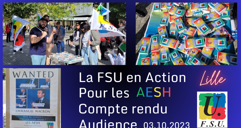 AESH : compte rendu de l'audience du 3 octobre au rectorat.