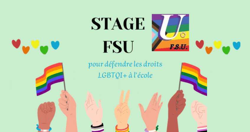 Stage FSU pour défendre les droits LGBTQI+ à l'école !