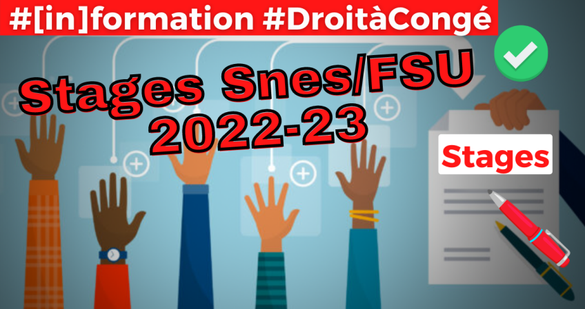 Stages SNES-FSU - 2022/2023