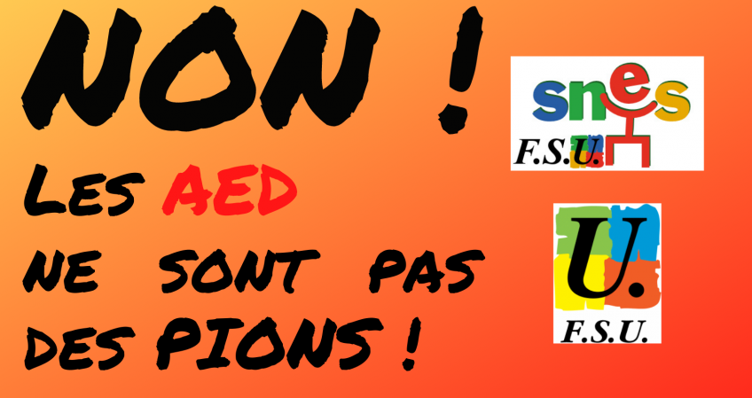 3e Confinement : les AED ne sont pas des Pions !!