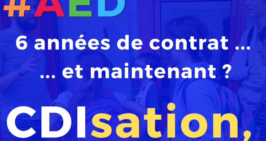 A.E.D. : CDIsation où en est on ?