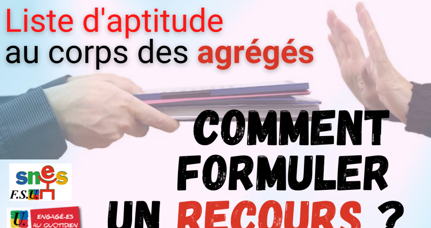 Liste d'Aptitude d'accès au corps des agrégés : comment formuler (…)