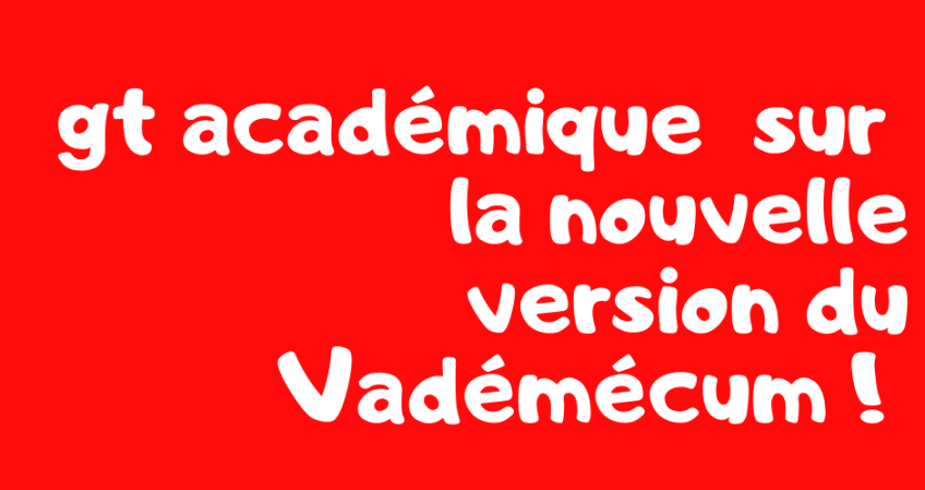 Groupe de travail académique sur le vadémécum : le SNES-FSU intervient pour (…)