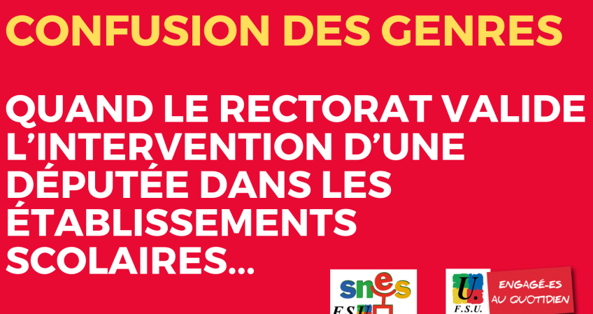 Confusion des genres : quand le rectorat valide l'intervention (…)