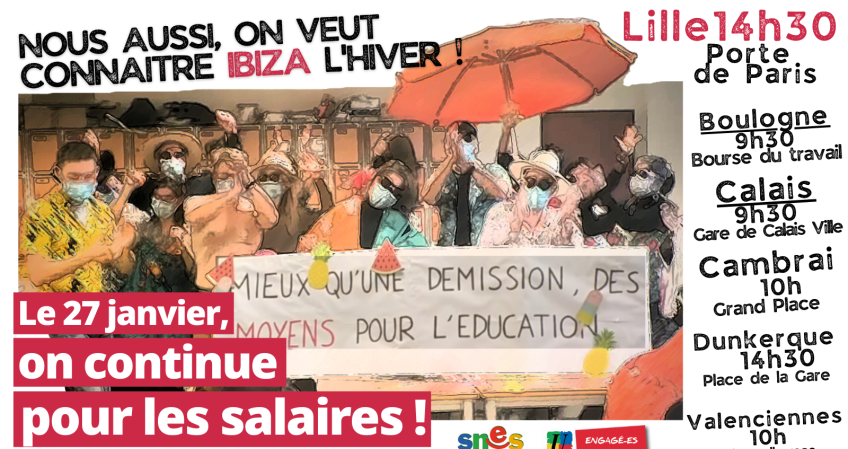 Salaires : le 27 janvier, l'heure est à la mobilisation de toutes et tous !