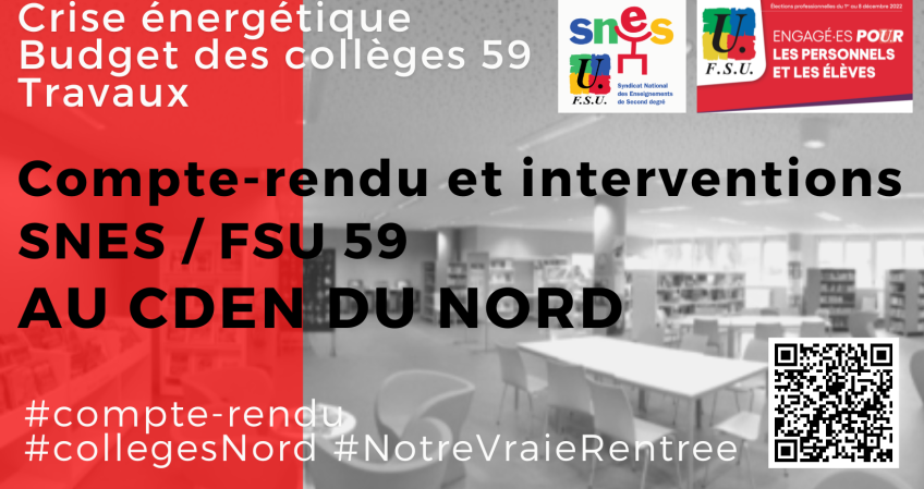 2022/23 - CDEN 59 - crise énergétique, budget des clg59, travaux...