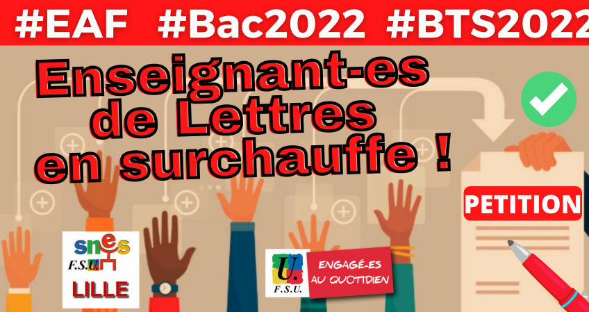 Bac, BTS ... Enseignant.es de Lettres en surchauffe !