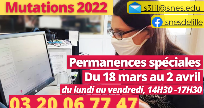 Permanence téléphonique spéciale mutations intra-académique !