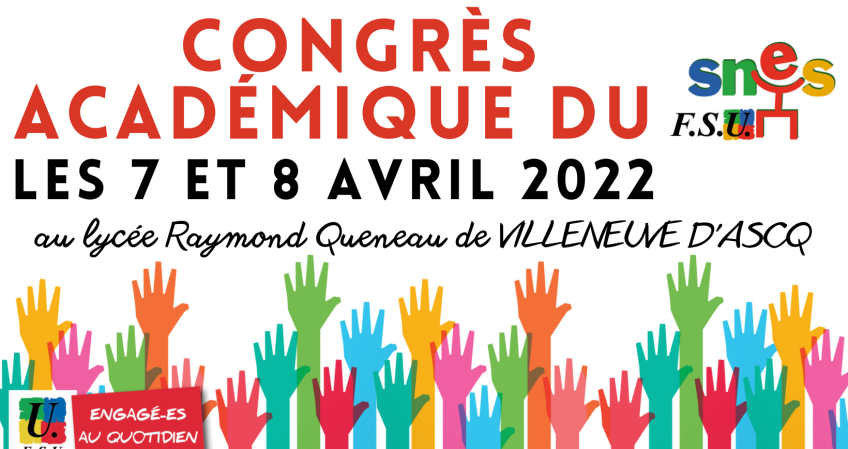 Congrès académique des 7 et 8 avril 2022 ... Le programme !