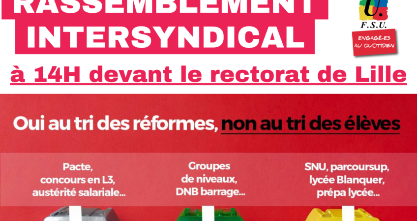 Choc des savoirs : rassemblement mercredi 17 avril à Lille